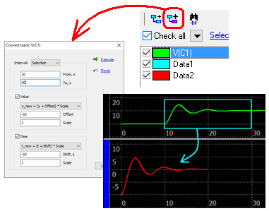 Trace conversion